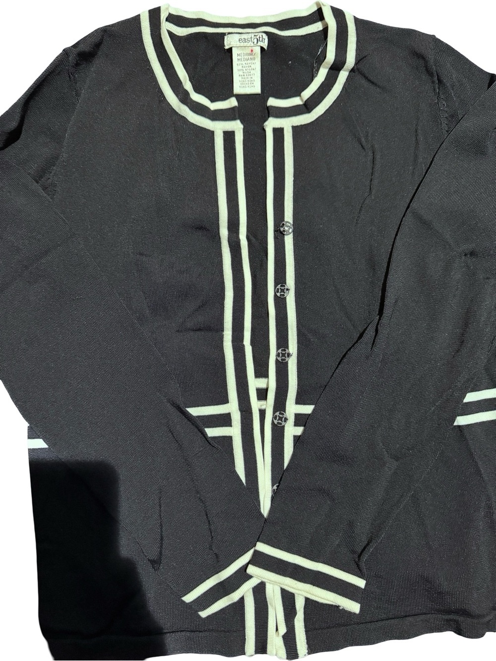 East 5th Black Jacket with White Trim